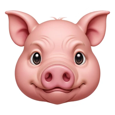 flustered pig  sticker