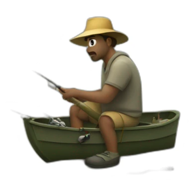 Guy fishing with a fishing Road sticker