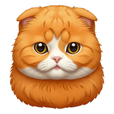 Scottish fold orange sticker