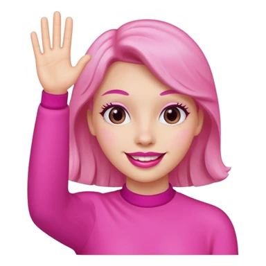 Mano diciendo chao❤rosado sticker