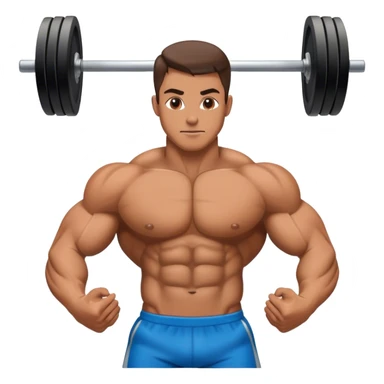 bodybuilder laying down abs exercise sticker