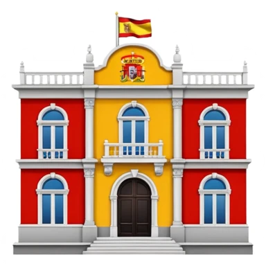ayuntamiento con una bandera de españa sticker