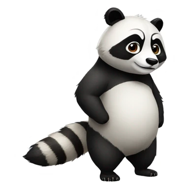 panda-raccoon-hybrid full body sticker