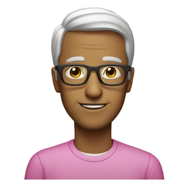 man in pink glasse sticker