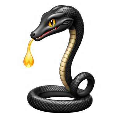 uma lamparina tradicional branca   com uma cobra  preta em volta da lamparina  sticker