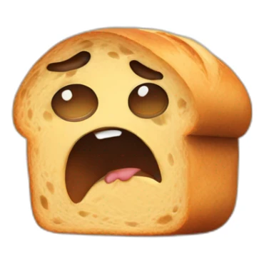 Angry poo with legs and bread sticker