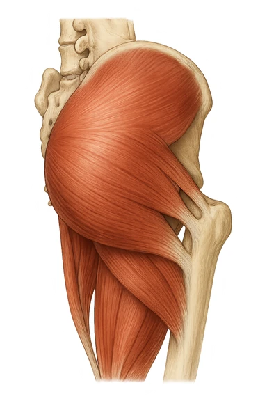 muscoli del gluteo senza scritte sticker