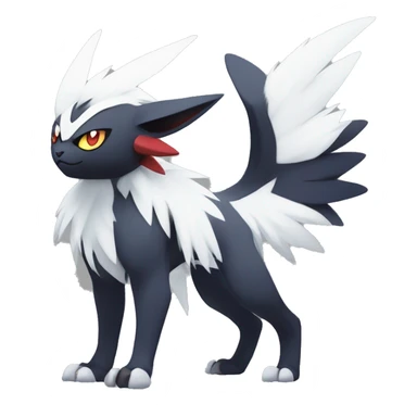 Edgy Cool Kawaii Litten-Absol-Pokémon Full Body sticker