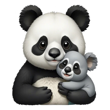 Panda and koala both sneezes sticker