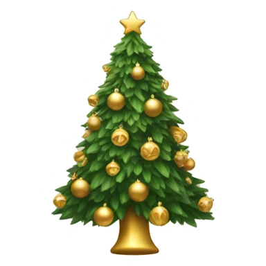 christmas  tree with gold decorations sticker