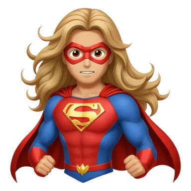 Superhero long hair  sticker