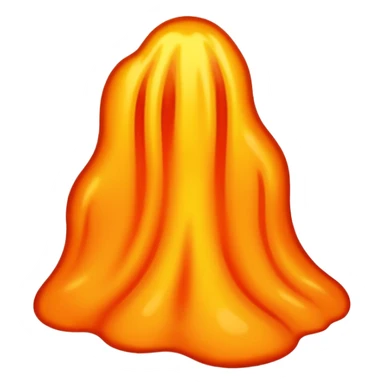 create an emoji of a little lava flow, no face just the lava, no volcano, something like a stain sticker