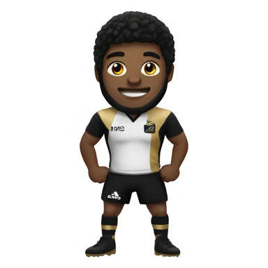 rugby player black and gold  sticker