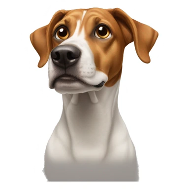 question mark on dog’s head sticker