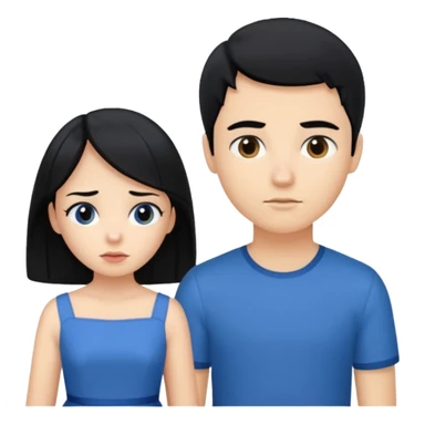 black hair girls ignore boy with blond hair sticker