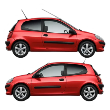 Renault clio red 2000 side view sticker