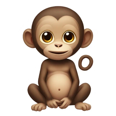 Pregnant monkey sticker