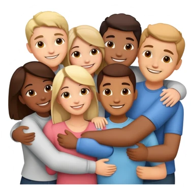 friends hugging sticker