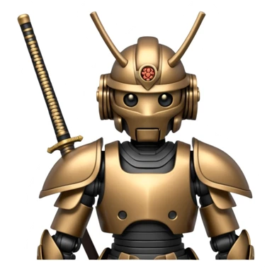 Samurai Robot with a sword in  it hand   sticker