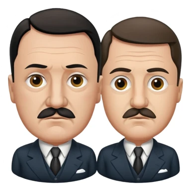 Adolf Hitler and mussolini of italy sticker