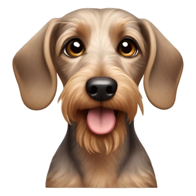Cream wirehaired dachshund  sticker