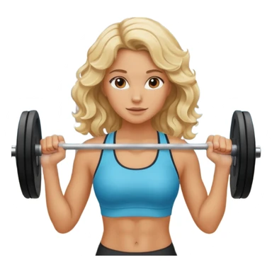iOS 18 aesthetic wavy blondie girl gym sticker