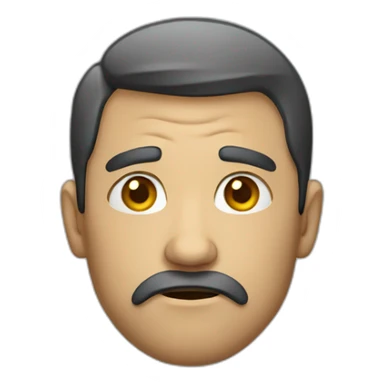 unhappy man\ sticker