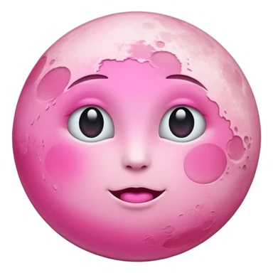 Pink moon with no face sticker