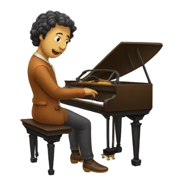 man playing harpsichord sticker
