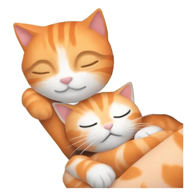 orange kitty sleeping on brunette white girl's lap sticker