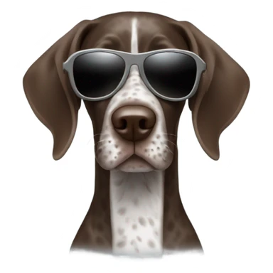German shorthair pointer Dog with sunglasses on sticker
