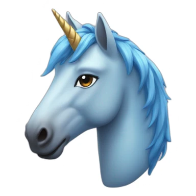 Licorne bleue sticker