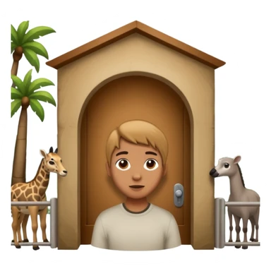 entrada de un zoo y que vean animales  sticker