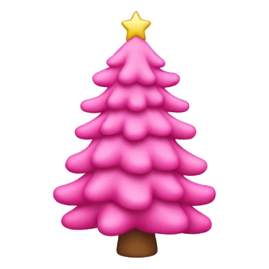 Pink Christmas tree sticker
