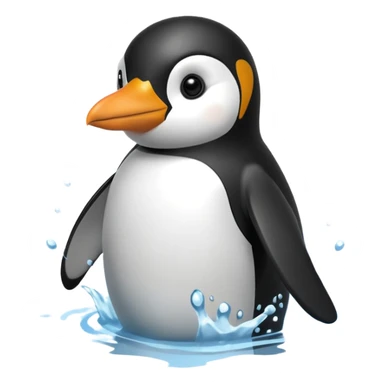 Penguin in tank sticker