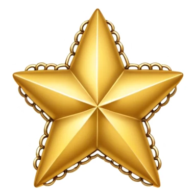 golden star-shaped trinket sticker