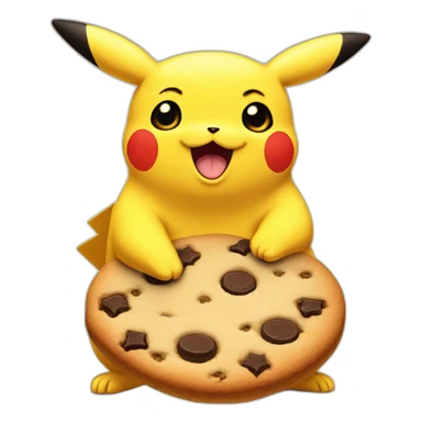 Pikachu et un cookie sticker