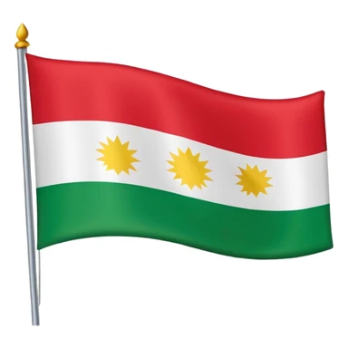 flag of Kurdistan, classic emoji style sticker