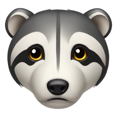 Badger animal with a sad face sticker