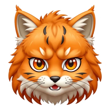 Chibi Sticker lynx angry sticker
