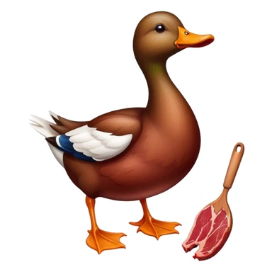 Duck raw meat sticker