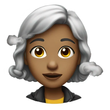 Girl with smoke sticker