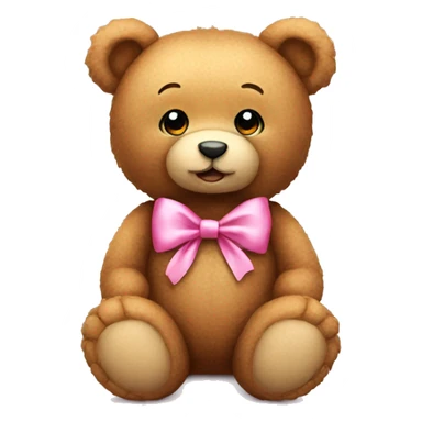 Teddybear with a pink bow sticker
