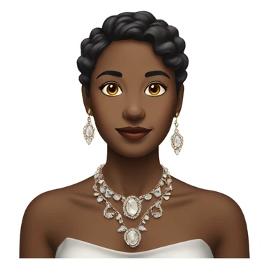 portrait of girl with jewelry sticker