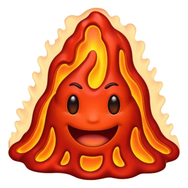 create an emoji of a little lava flow sticker