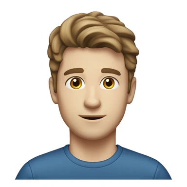 A 22 year old, Caucasian man, with short brown hair,   with blue eyes wearing a t-shirt. sticker