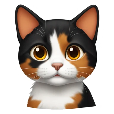Black and orange calico cat  sticker