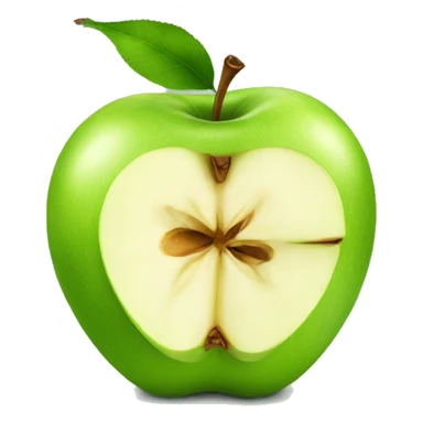 Apple cut in half sticker