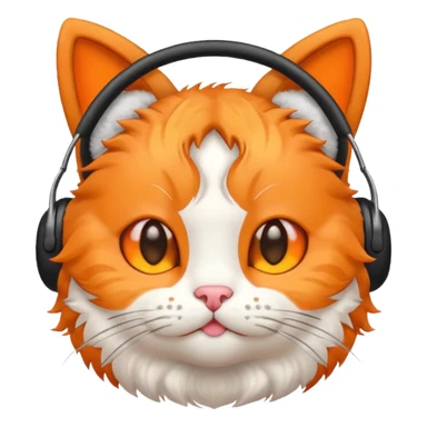 Gato con calentadoras de orejas sticker