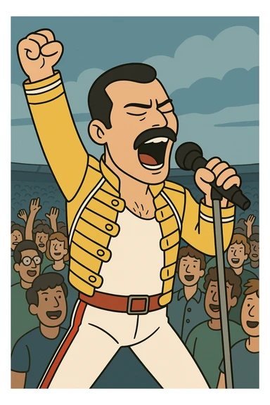  queen live at wembley the people  Freddie Mercury sticker